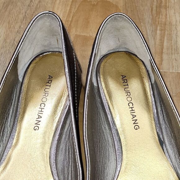 🔹️Arturo Chiang Bronze Buckled Leather Loafers Size 8.5 - Picture 12 of 15